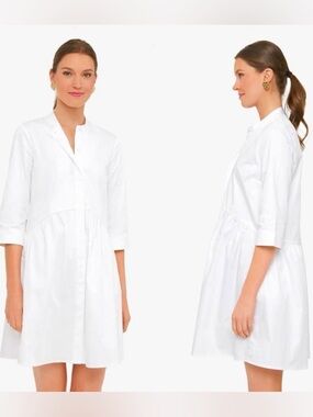 Tuckernuck Royal Shirt Dress White Cotton